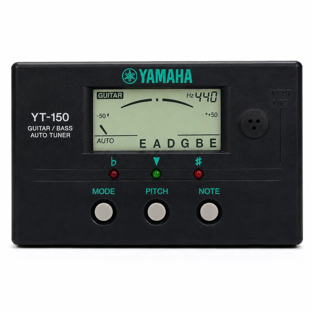 Yamaha YT-150 Guitar Bass Auto Tuner Digital LCD w/ Box Tested Working